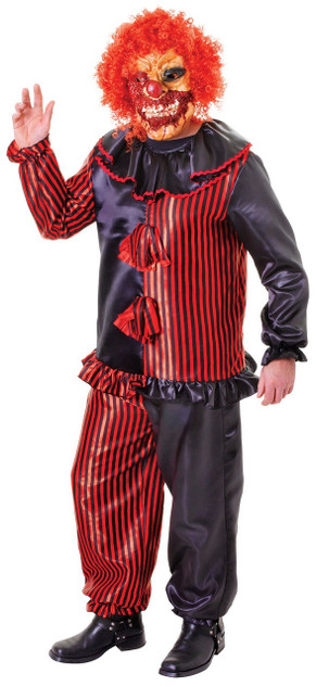 Mens Zombie Clown Fancy Dress Costume