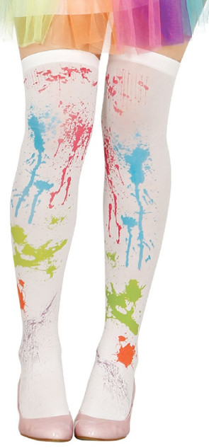 Ladies Paint Splatter Stockings
