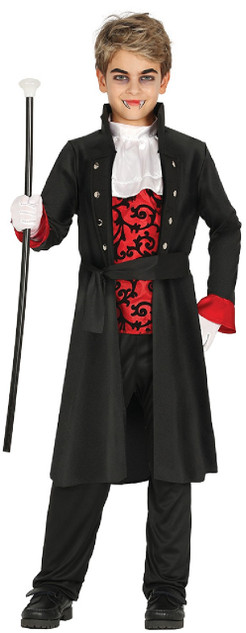 Boys Gothic Vampire Lord Fancy Dress Costume