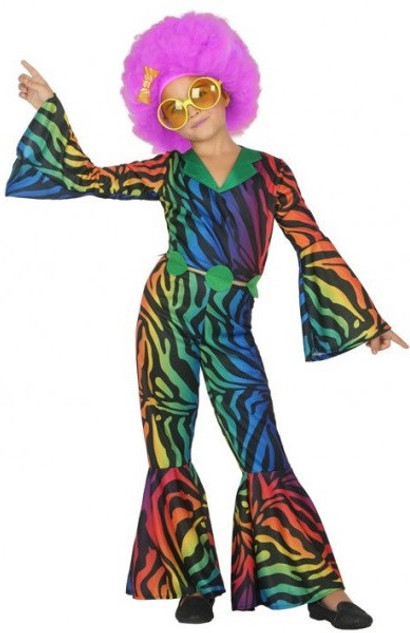 Child's Rainbow Jumpsuit Fancy Dress Costume