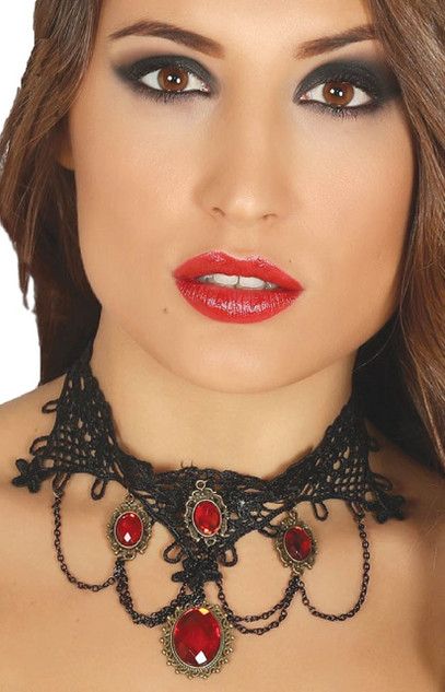 Ladies Vampire Fancy Dress Choker