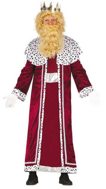 Mens Red King Fancy Dress Costume