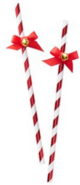 Merry & Bright Christmas Straws With Bells