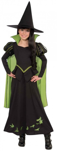 Girls Wicked Oz Witch Fancy Dress Costume