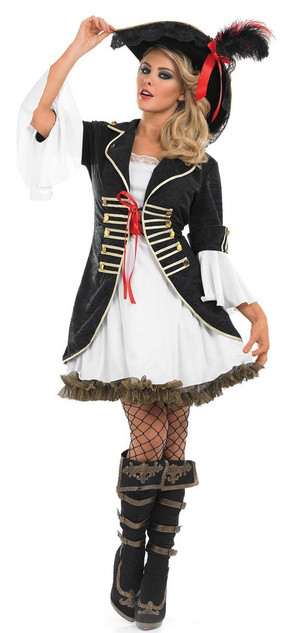 Ladies Buccaneer Pirate Fancy Dress Costume
