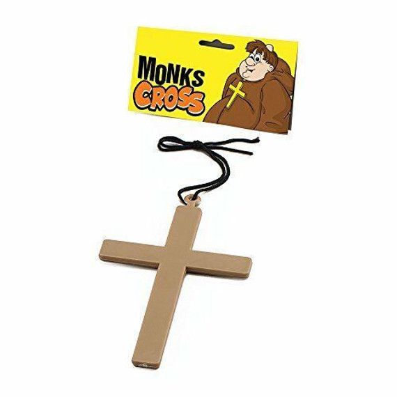 Monk's Plastic Cross for Halloween - 8" long