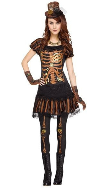 Ladies Sexy Steampunk Skeleton