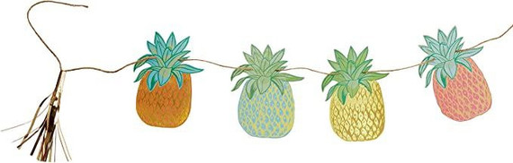 Talking Tables Tropical Fiesta Pineapple Hanging Garland for Birthday, BBQ and Summer Party, Multicolour (3m)