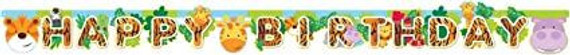 Friends Letter Banner, 1.7m x 13cm, 1 Pc, Jungle Party