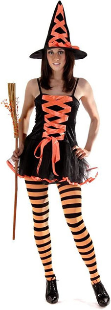 Adult Witch Orange Lace - One Size