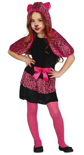 Girls Pink Leopard Costume