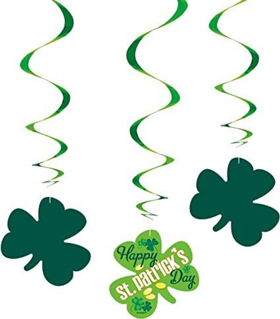 Hanging Argyle St. Patrick's Day Decorations, Pack of 3