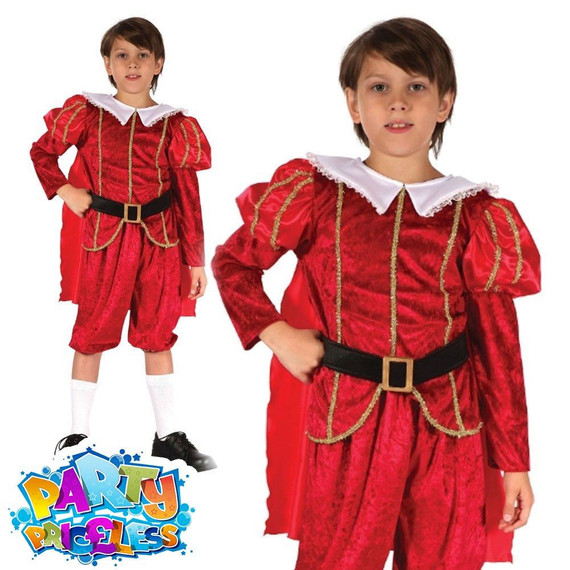 Childs Red Tudor Prince Costume