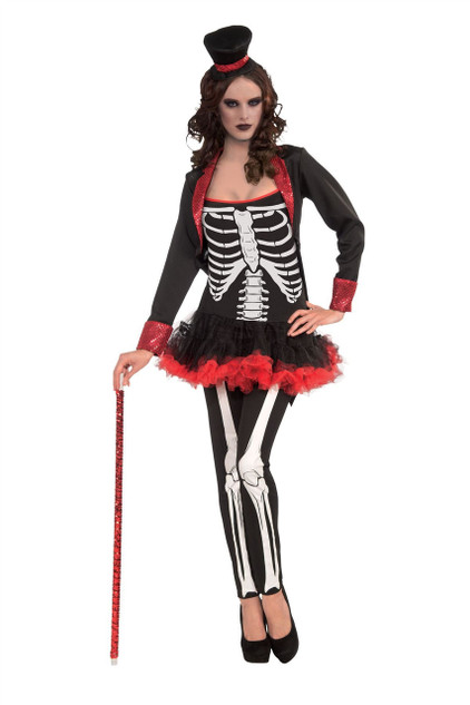 Mrs Bone Jangles Skeleton Costume One Size