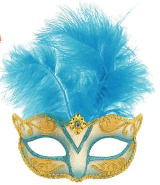 Blue Feather Mask