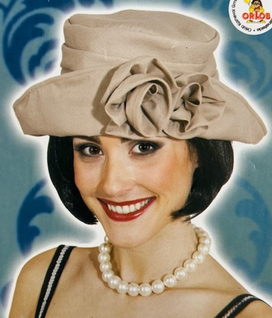 Ladies Beige 1920s Hat