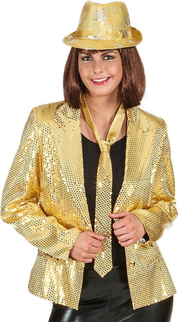 Ladies Gold Sequinned Jacket