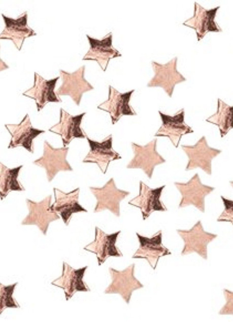 Rose Gold Metallic Star Confetti
