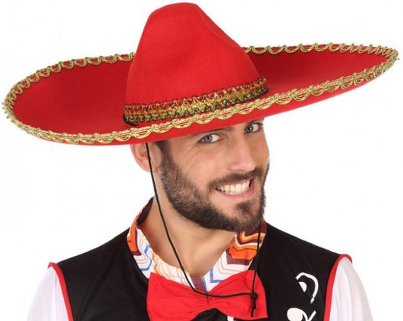 Mens Red Sombrero