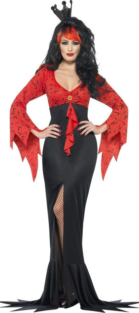 Ladies Evil Blood Queen Fancy Dress Costume