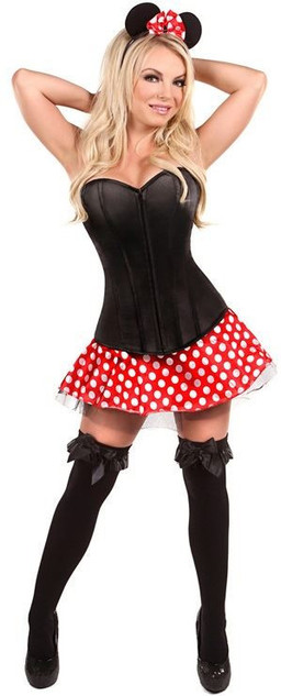 Ladies Corset Mouse Fancy Dress Costume