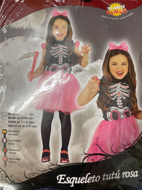 Girl's Pink Tutu Skeleton