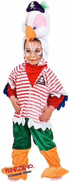 Toddler Pirate Parrot Fancy Dress Costume