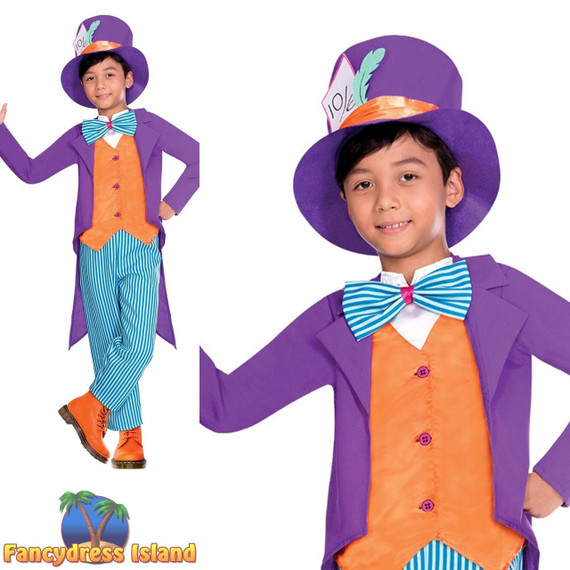 Childs Mad Hatter Alice In Wonderland Costume