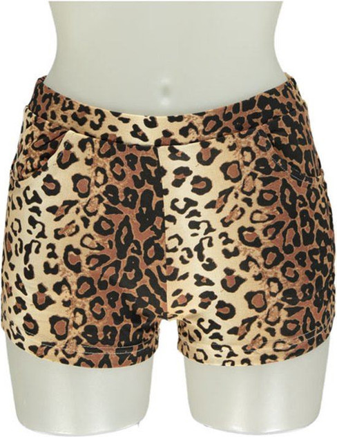 Ladies Leopard Print Hotpants