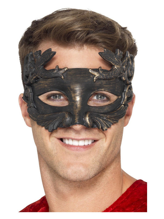 Warrior God Metallic Masquerade Eyemask, Black