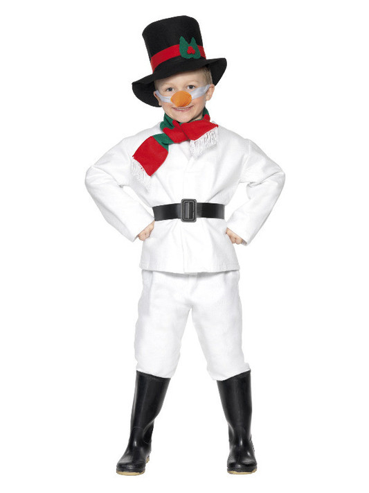 Snowman Costume, White, Child