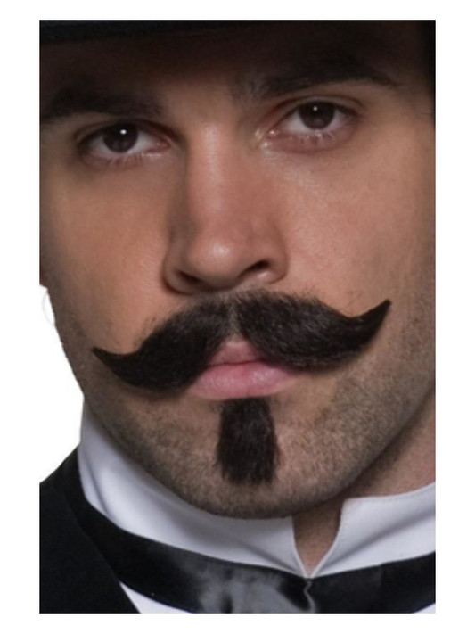 Authentic Western Gambler Moustache, Brown