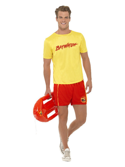 Baywatch Men's Beach Costume, Yellow