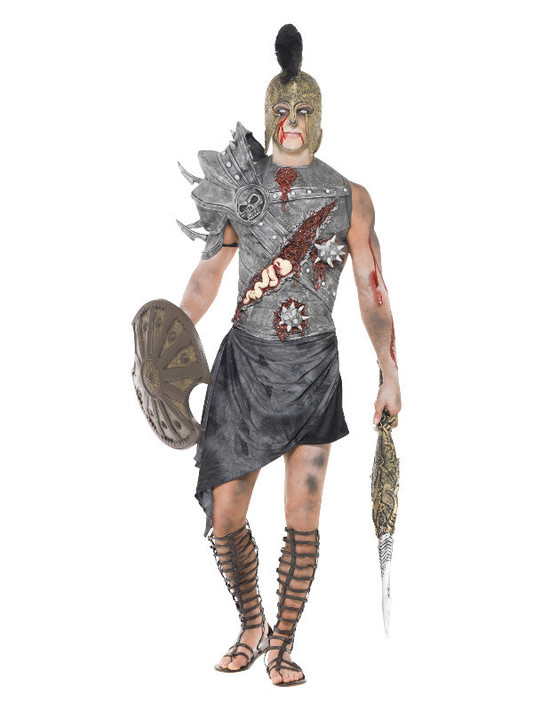 Zombie Gladiator Costume, Black