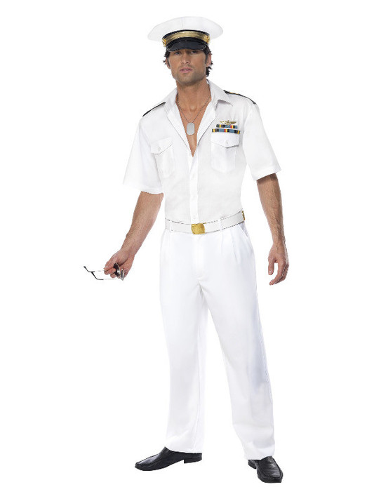 Top Gun Captain Costume, White