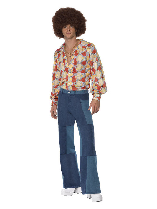 RYRJJ Men's Vintage 60s 70s Bell Bottom Pants Stretch Classic Comfort Chino  Flared Pants Retro Formal Dress Bootcut Trousers(Blue,L) - Walmart.com