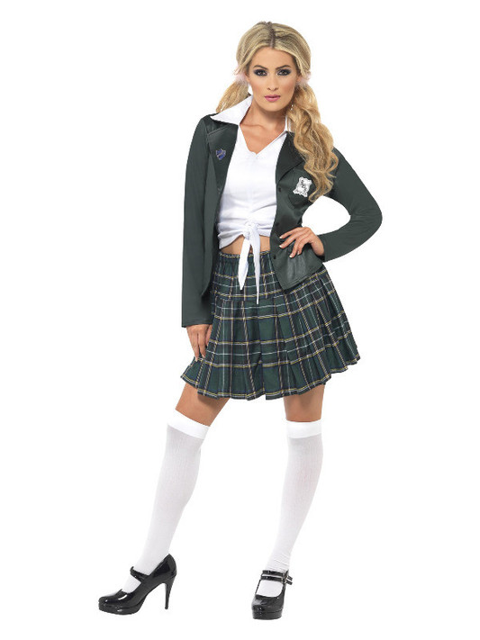 Preppy Schoolgirl Costume, Grey