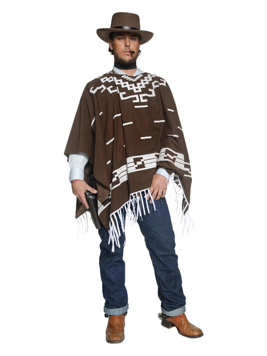 Authentic Western Wandering Gunman Costume, Brown