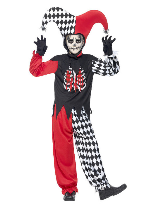 Blood Curdling Jester Costume, Black