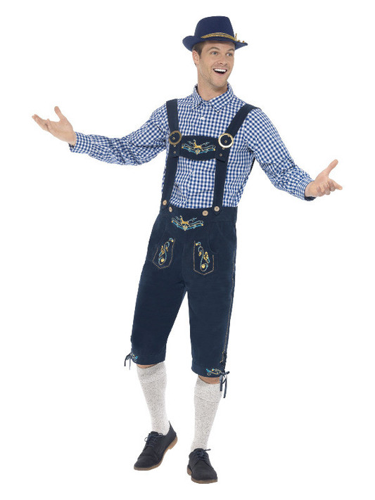 Deluxe Traditional Rutger Bavarian Costume, Blue