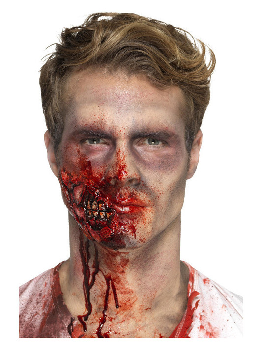 Smiffys Make-Up FX, Latex Zombie Jaw Prosthetic, R