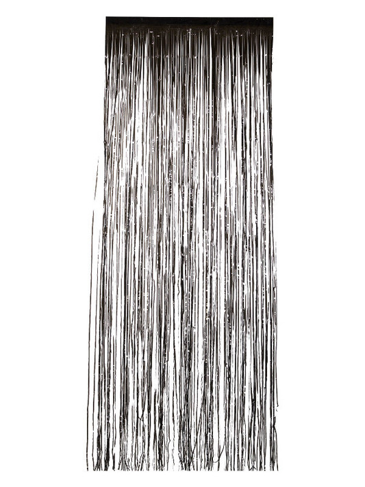 Shimmer Curtain, Metallic Black