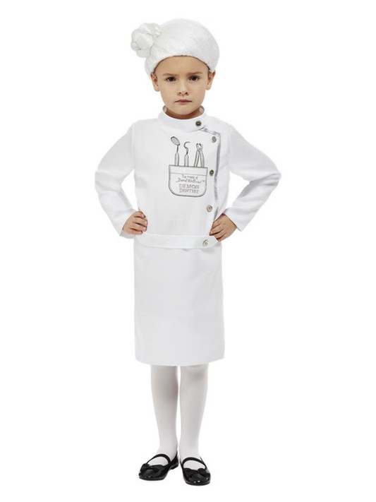 David Walliams Deluxe Demon Dentist Costume, White