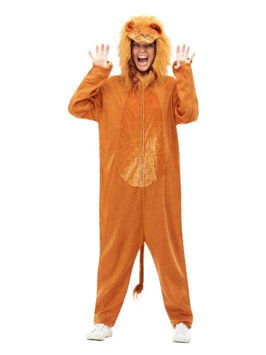 Lion Costume, Brown, Adult