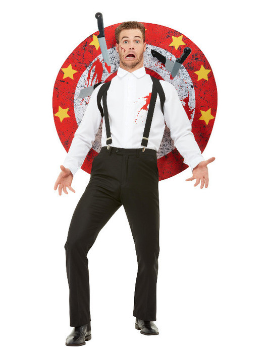 Deluxe Knife Thrower Costume, Red & White