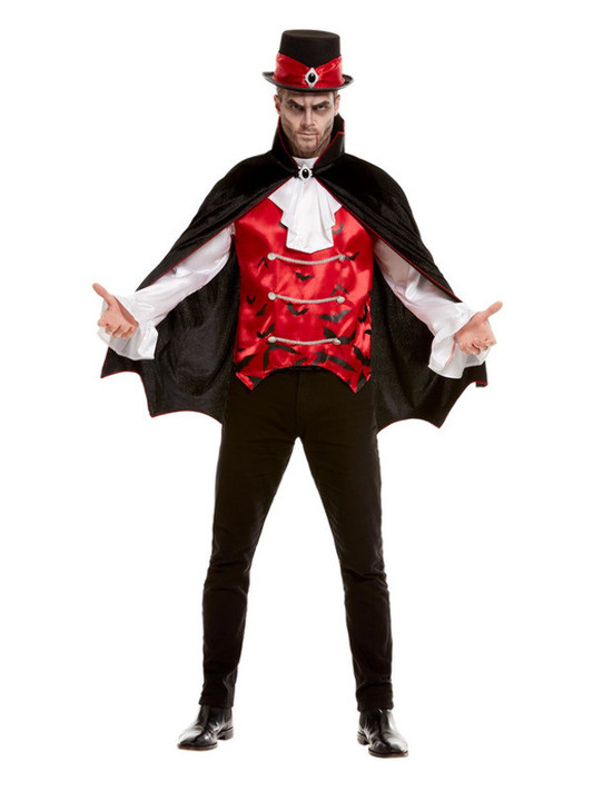 Vampire Costume, Black, Adults