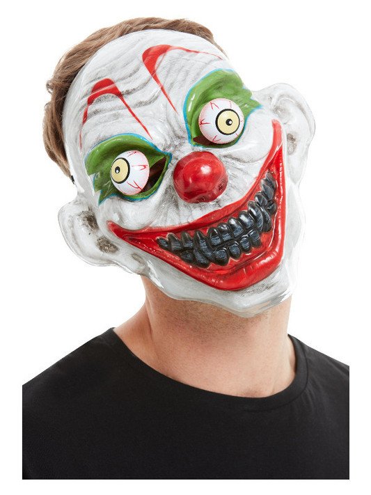 Clown Mask, White with Moving Eyes