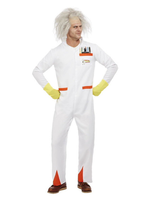 Back to the Future Doc Costume, White, Adult