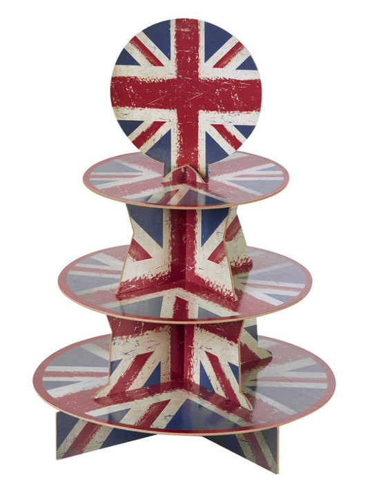 Union Jack Vintage Style Print Cake Stand