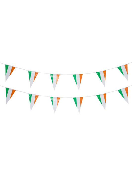 St Patricks Day Triangle Bunting, Plastic